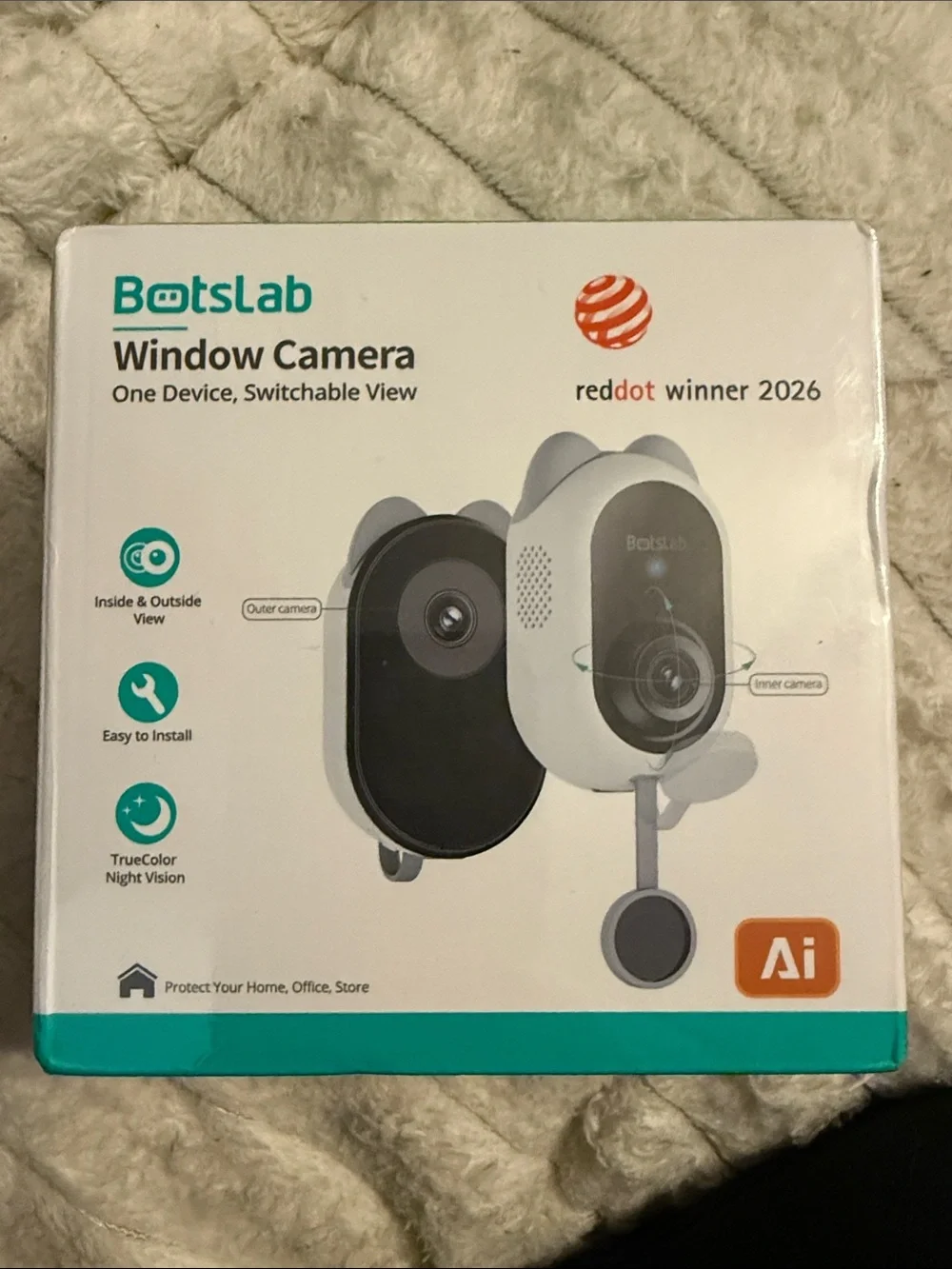 Window Camera - White & Black - AI Switchable View